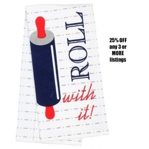 Rolling Pin Graphic Print Kitchen Flour Sack Towel Decor Decorative Baking